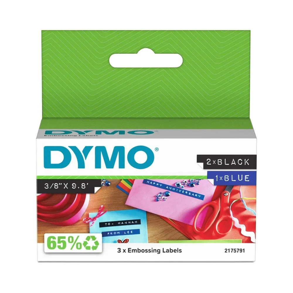 2 Pack DYMO Self-Adhesive Embossing Labels 3/8